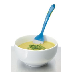 These microwave spoons are designed to stay in the bowl while you heat your food and will change color to alert you that your food is ready