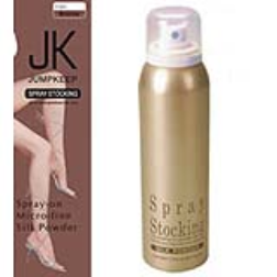 Micro-fine silk powder can be used in a spray on stocking