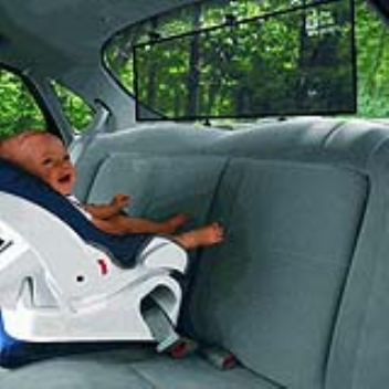Rear windshield sunshade that covers the entire rear window