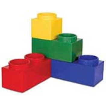 planters in the shape of lego blocks