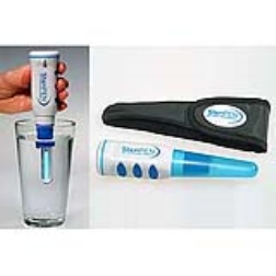 The pocket sized water purifier uses UV light to purify water