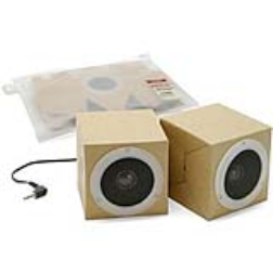 These cardboard speakers can be folded flat