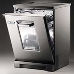 The see-through door lets you see how far the wash-cycle is