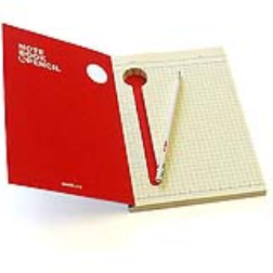 A note book with a place for a pencil