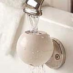 This bath ball  filters out the chlorine from your bath water