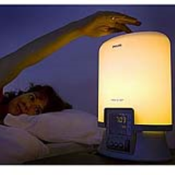 The Wake-up light slowly increases in intensity