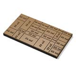 Chocolate divided into calorie sized portions help you see how many calories are eaten with each piece of chocolate
