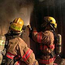 Split-second pulses of fog can attack or control and extinguish the blaze