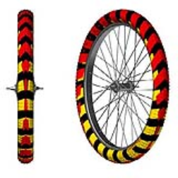 Adding colour to bicycle wheels make them stand out. These tyres also reflect at night