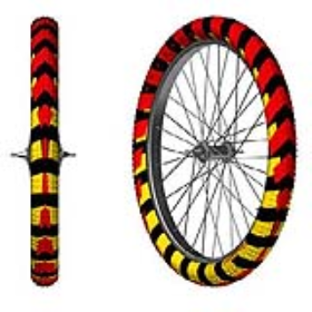 Adding colour to bicycle wheels make them stand out. These tyres also reflect at night