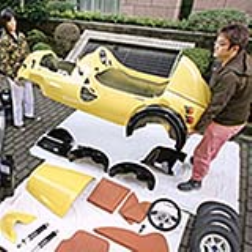 Now everyone can build his own car. This car kit lets everyone build there own car