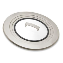 This universal lid will fit almost any pot. It also has a transparent section which allows you to check your meal while it is cooking, without disturbing the cooking proces