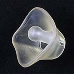 Ordinary anesthesia masks do not work well on babies. This mask incorporates a pacifier giving the baby extra comfort