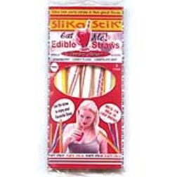 An edible drinking straw eliminates the need for a plastic straw, decreasing the amount of wasted plastic