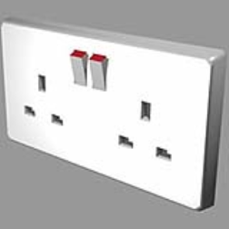 A simple electrical outlet with an on/off power switch can save electricity