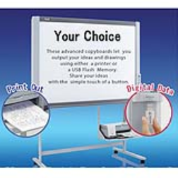 This whiteboard screen lets you output your diagrams and notes to a printer or to a usb stick