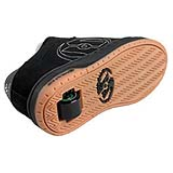 Heelys are athletic shoes with a wheel in the heel