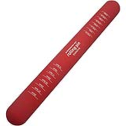 Adding measuring units to a rolling pin, helps roll out the required size of dough