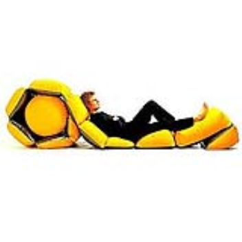 This segmented sofa can be rolled for easier storage