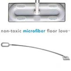 The Omop is an ergonomical mop with a washable microfibre mop head