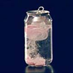 The contents of a drinking can are mixed when the can is opened