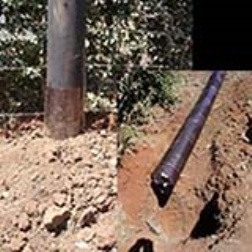 An aluminium laminate will extend the service life of underground timber poles
