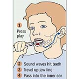 When pressed to the teeth, the toothbrush plays a song for 2 minutes