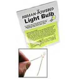 The static electricity generated by your body is enough energy to power this neon light bulb and make it glow