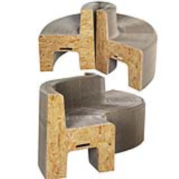 This bench is made out of a bunch of interlocking two dimensional chairs that can accordion out to whatever length you want