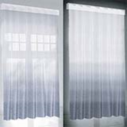 This curtain protects against daylight at the same time as it captures light to restore it at night