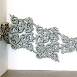 A radiator element in an unusual curly shape