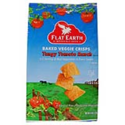 Flat Earth baked crisps are made with real vegetables or fruit