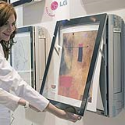LG has added a space for art works to their their air conditioners