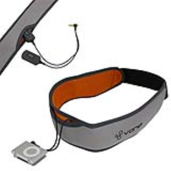 This headband uses bone conduction speakers to transmit sound
