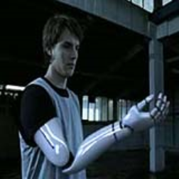 The Larm is a prosthetic arm that lets a person pick up a grape or a raisin and without looking be able to tell the difference