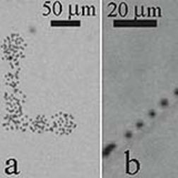 A printer has been developed that is based on the laser-pushing of colloids