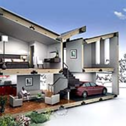 This method of building houses harnesses digital design technology and low volume production methods