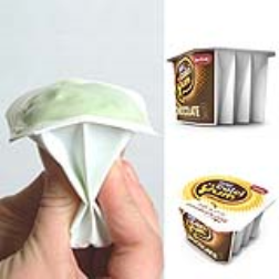 The CrushPak yoghurt pack can be squeezed into your mouth