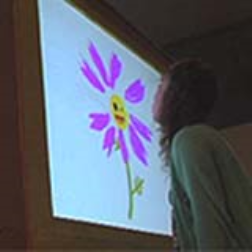 livePic is a drawing system which is linked to an interactive display