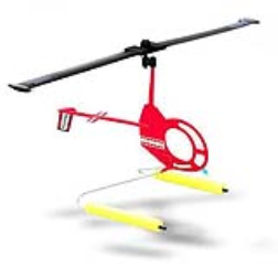 This toy helicopter is powered by the wind