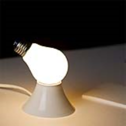 A light bulb with two sets of screw thread