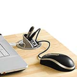 USB hub that fits in your desk