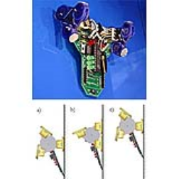 Robot which uses sticky fiber feet to climb walls