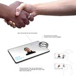 This product is designed to exchange basic information with new people in the first meeting by shaking hands
