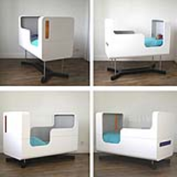 This modular baby bed has no bars