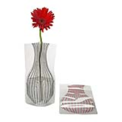 A flat vase which gains shape when filled with water
