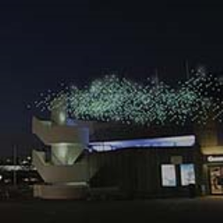 Wind energy transformed to a cloud of LEDs