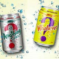 Surprise softdrinks that don't let you know what flavour it is until you sip