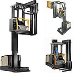 A forklift designed for narrow aisle