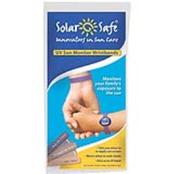 A wrist strap which measures the sun's exposure